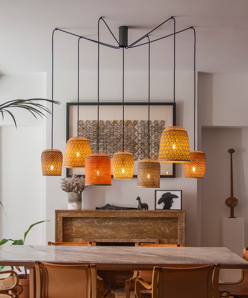 Pikul lamp, woven in Thailand