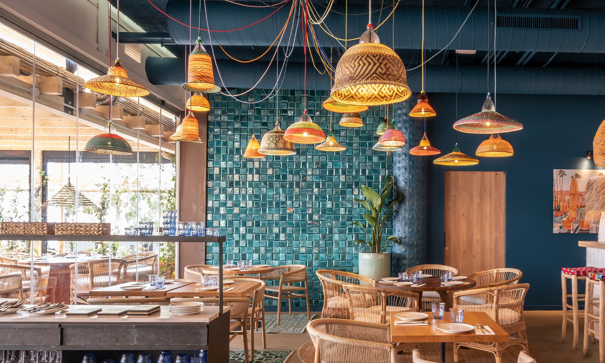 PET Lamp pieces installed in a hospitality project